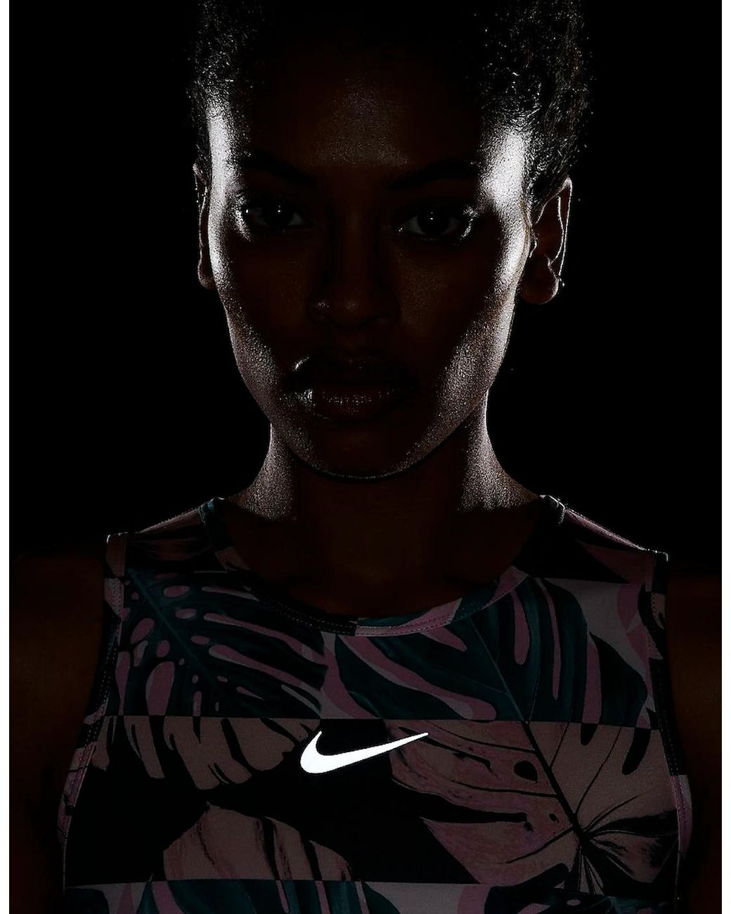 Nike Blue Tropical Crop Vest