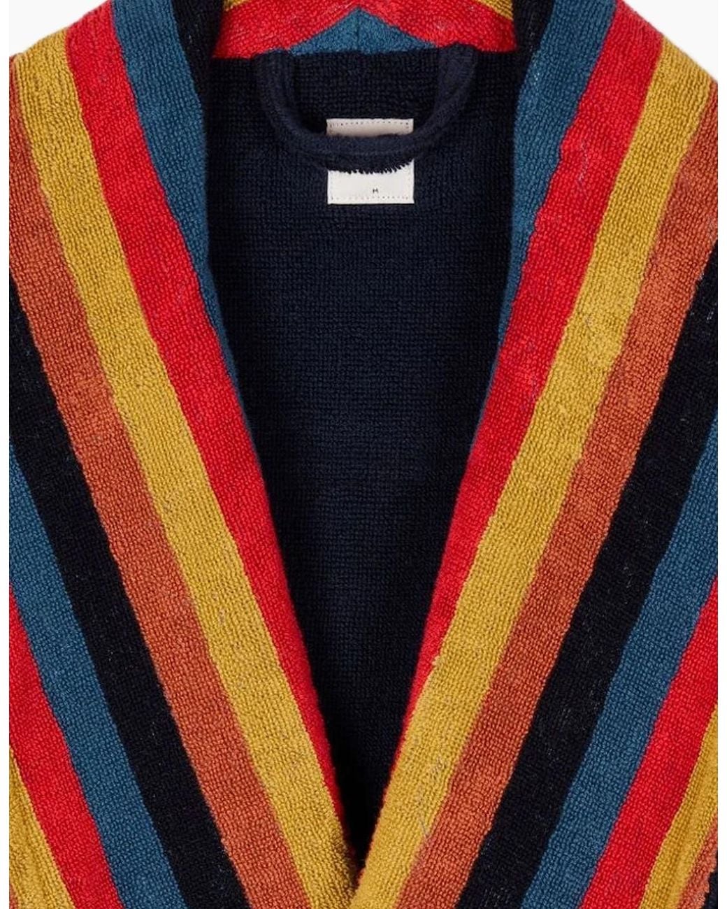 Paul Smith Blue Dressing Gown Artist Stripe for men