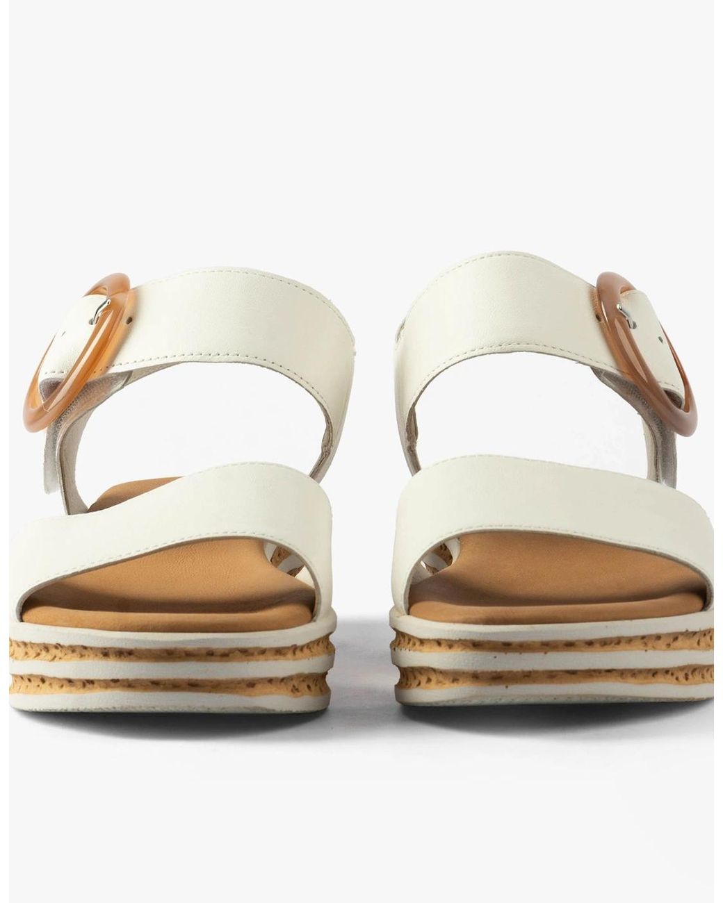 Gabor Metallic Andre Sandals Creamy
