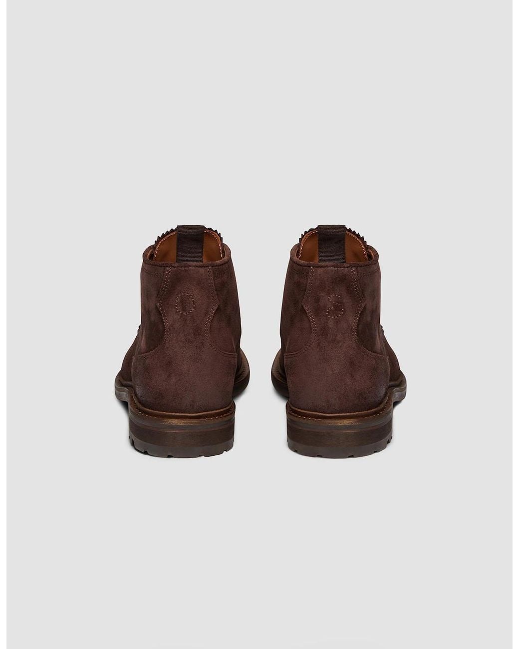 Oliver Sweeney Brown Drave Hand-Burnished Suede Chukka Boots for men