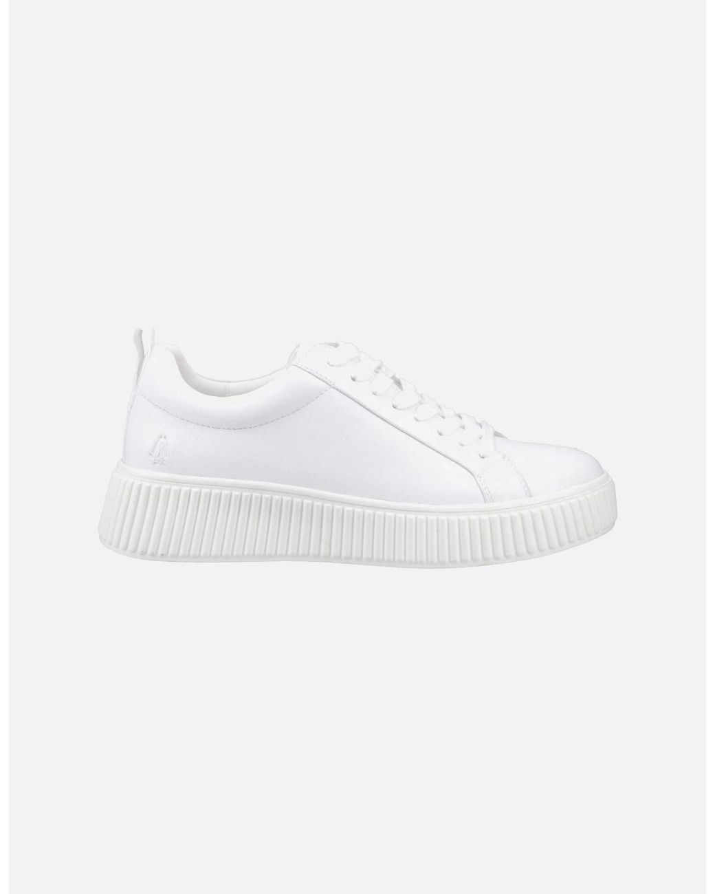 Hush Puppies White Harlow Leather Trainers