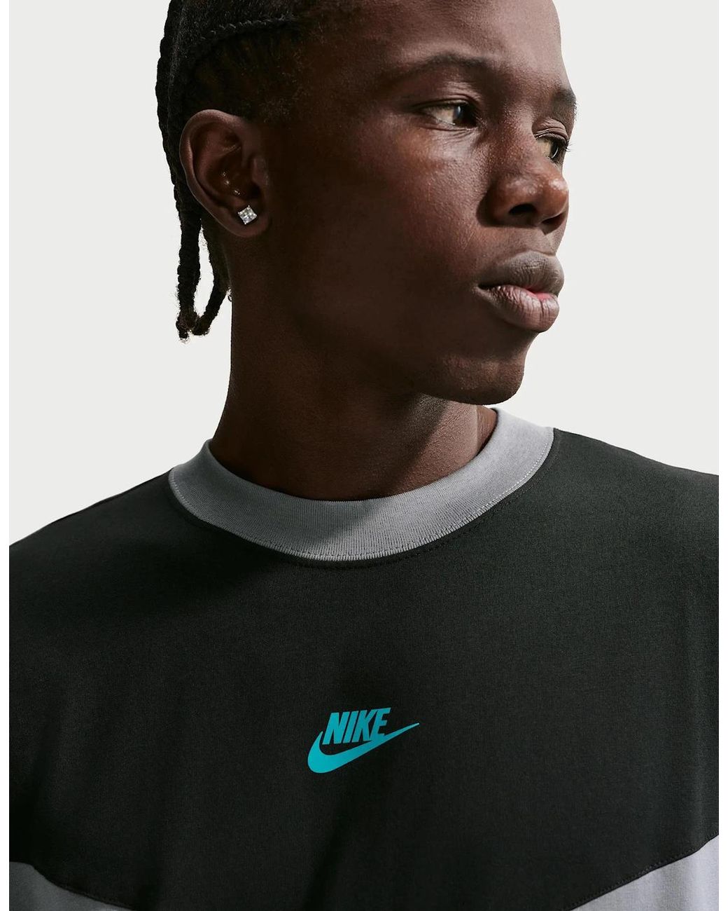 Nike Gray Sportswear T-Shirt/ Logo for men