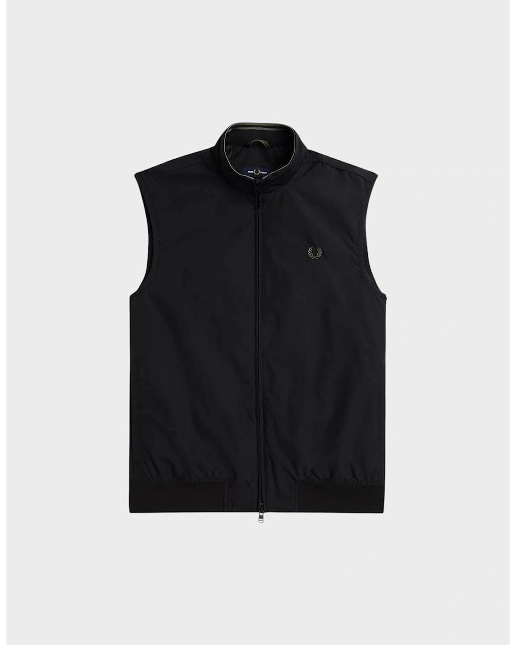 Fred Perry Black The Brentham Gilet for men