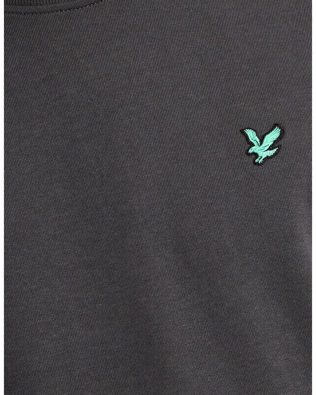 Lyle & Scott Gray Eagle Cotton Crew Neck Sweatshirt for men