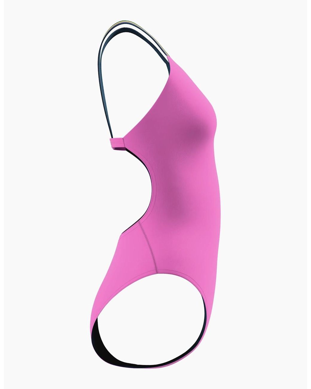Speedo Pink Ladies Solid V-Cut Comfort One Piece Swimsuit