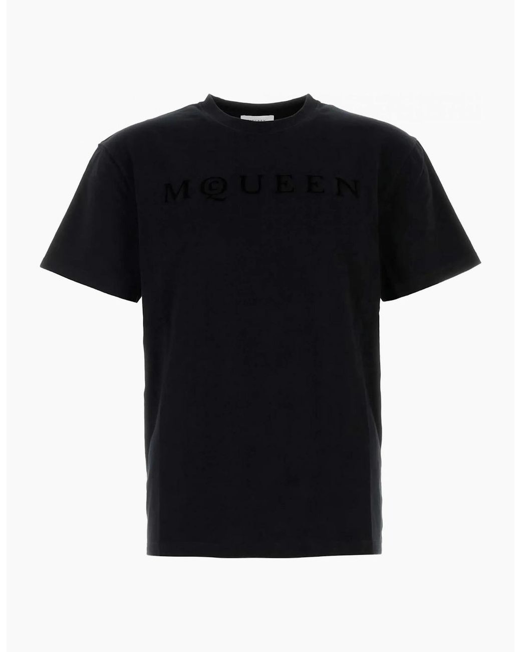McQueen Black Mcqueen Flock T-Shirt for men