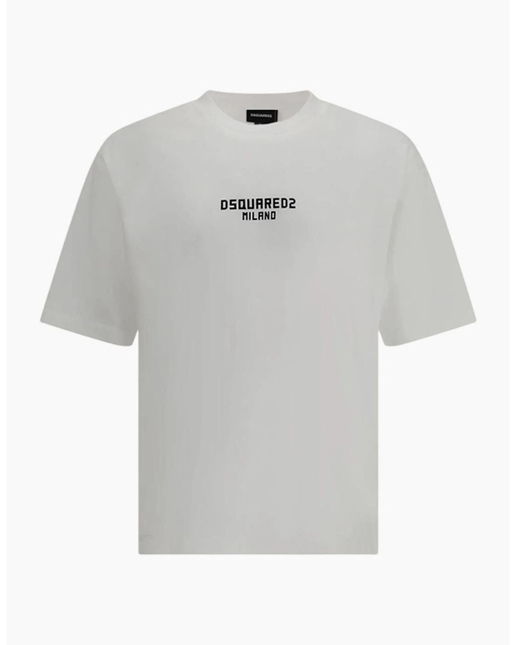 DSquared² Gray Small Milano Logo Loose Fit T-Shirt for men
