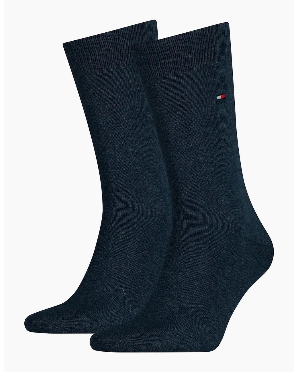 Tommy Hilfiger Blue 2-Pack Classic Embroidered Logo Socks, Jeans for men