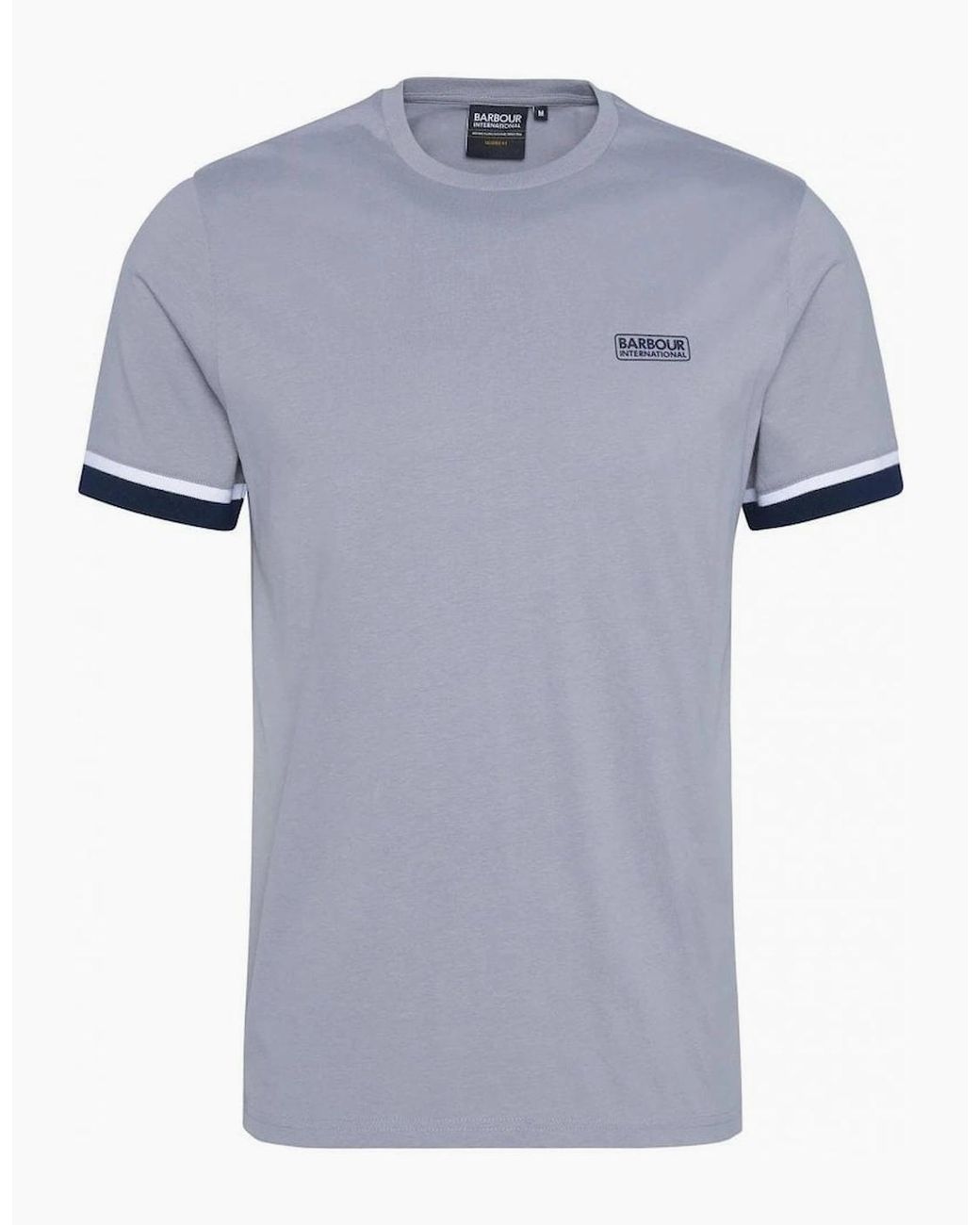 Barbour Blue Deep Cuff Evan Tipped T-Shirt for men