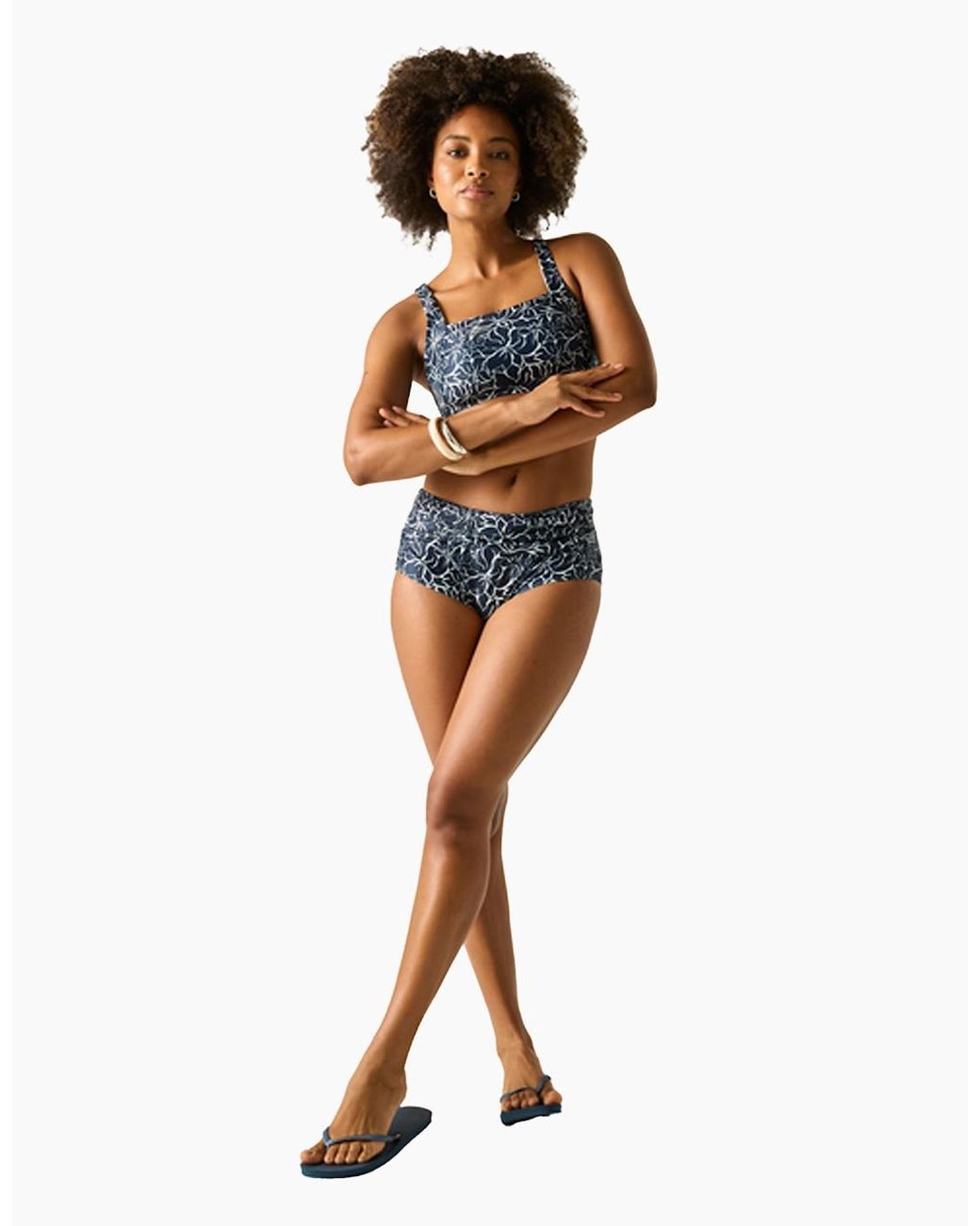 Regatta Blue Ladies Loria Floral Bikini Top