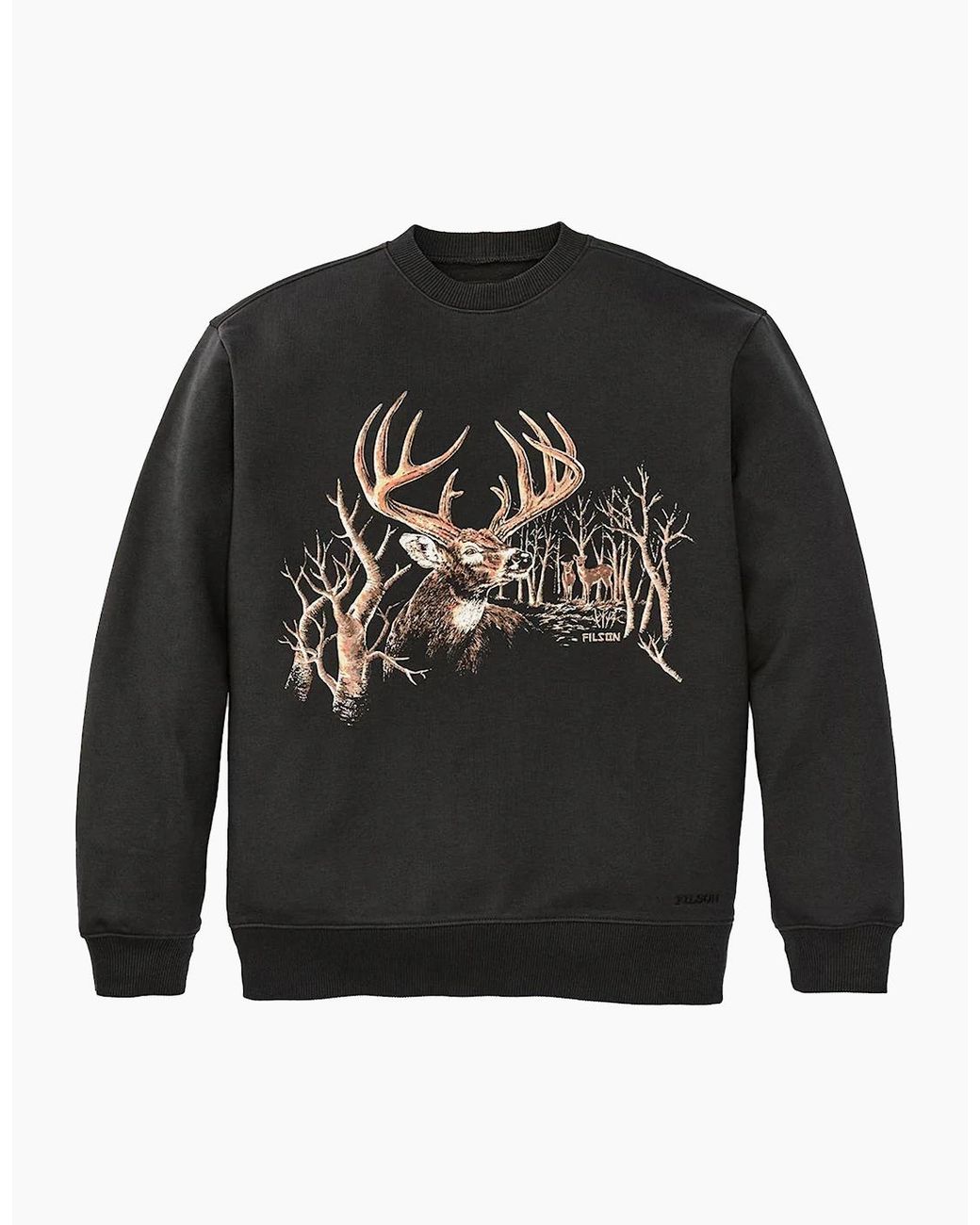 Filson Black Prospector Crew Sweat for men