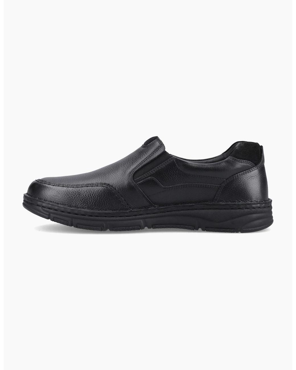 Hush Puppies Black Franco Slip On Leather Loafers for men