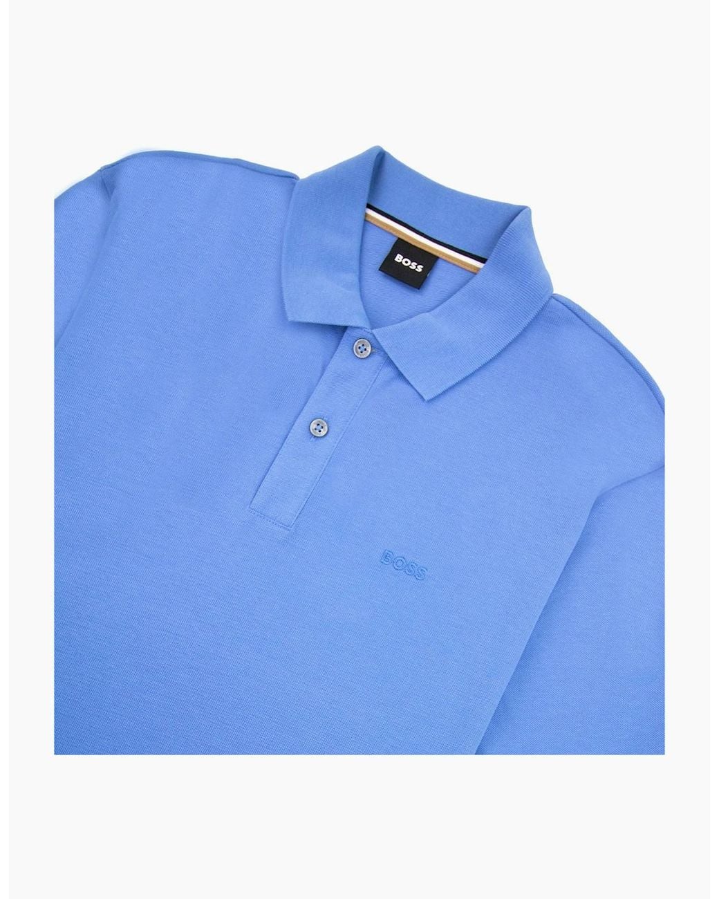 Boss Blue Pallas Embroidered Logo S/S Polo 420 for men
