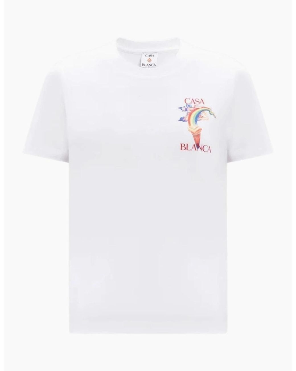 Casablanca White Printed Fitted Nature Teacher T-Shirt