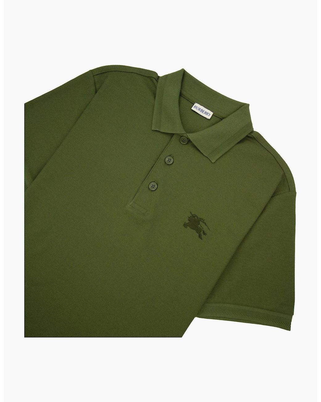 Burberry Green Ekd Cotton Polo Shirt for men