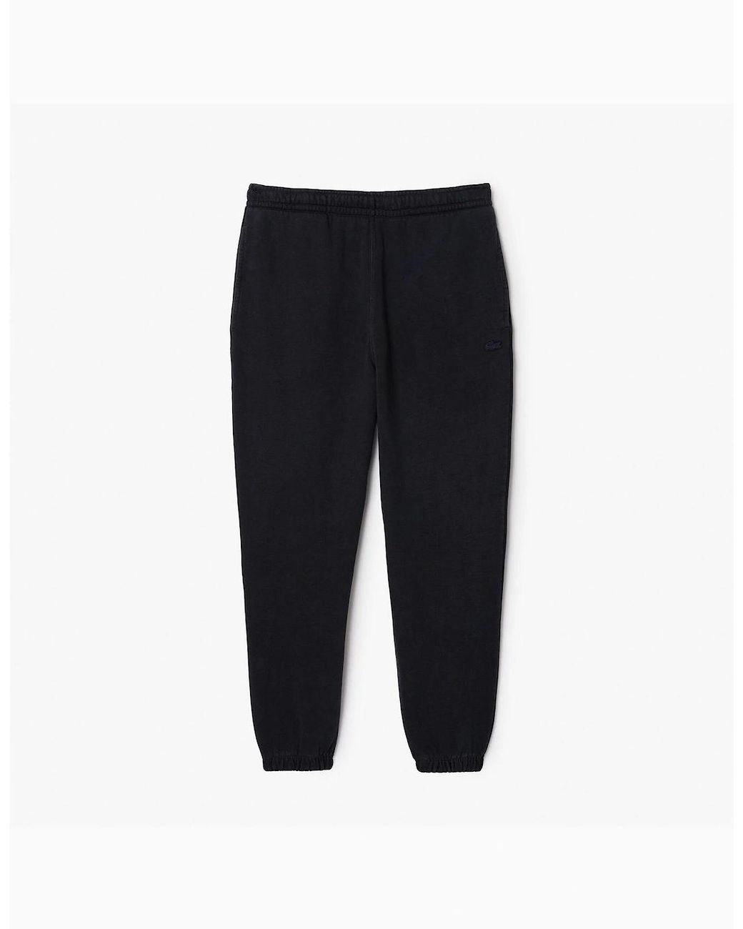 Lacoste Black Solid Patterned Elasticated Cuff Sweatpants for men