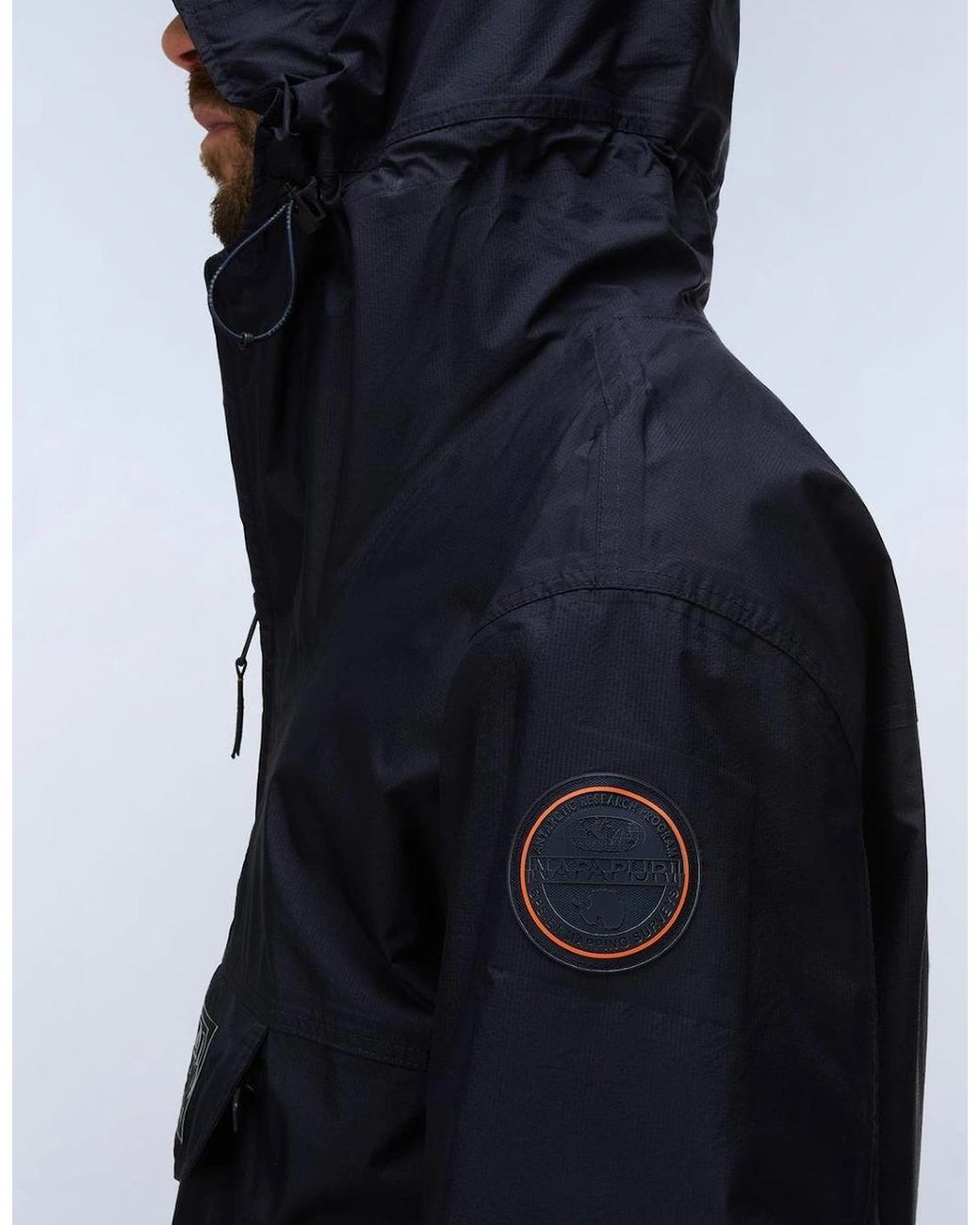 Napapijri Blue Anorak Pullover Jacket for men