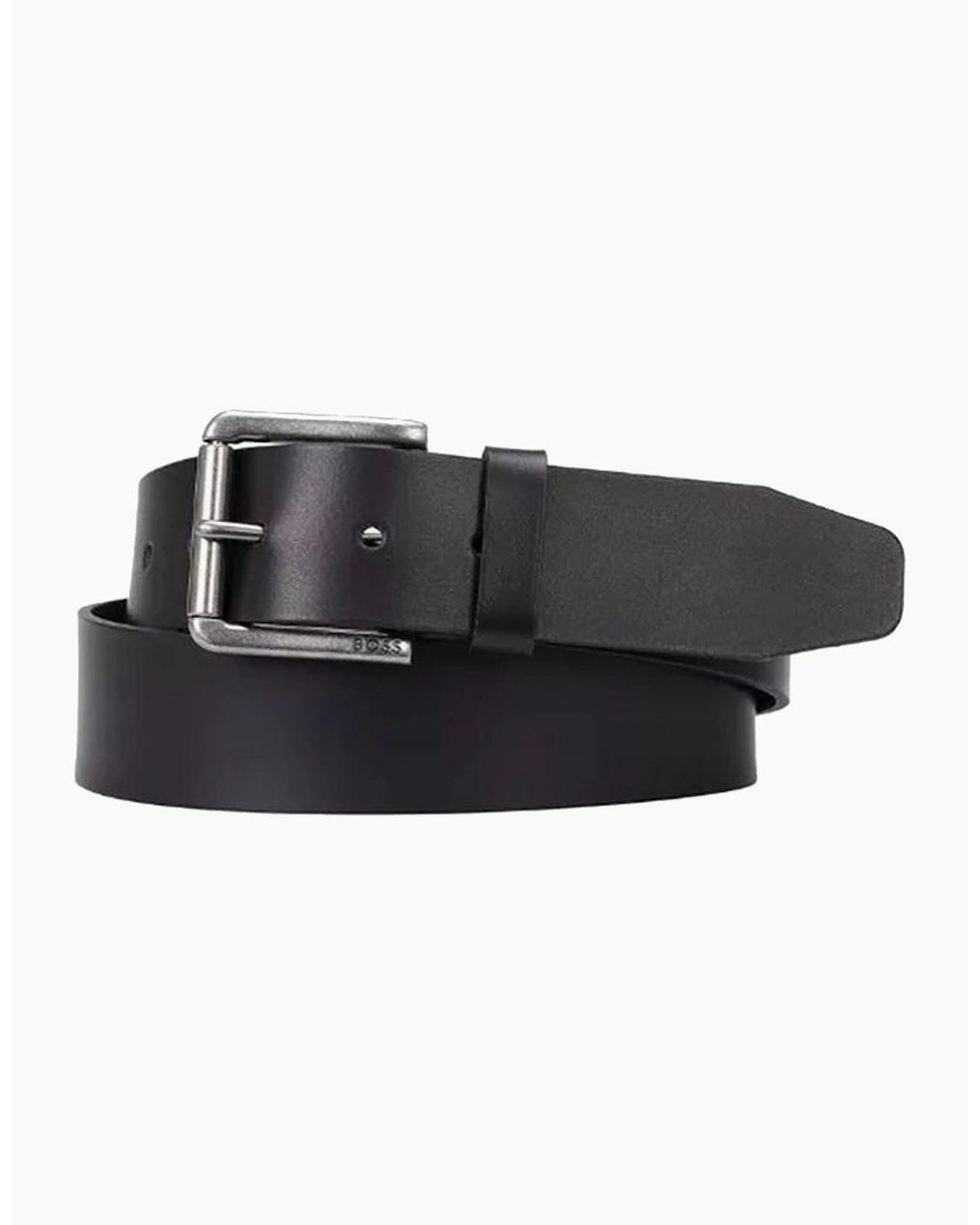Boss Black Boss Joris Large Buckle Leather Belt for men