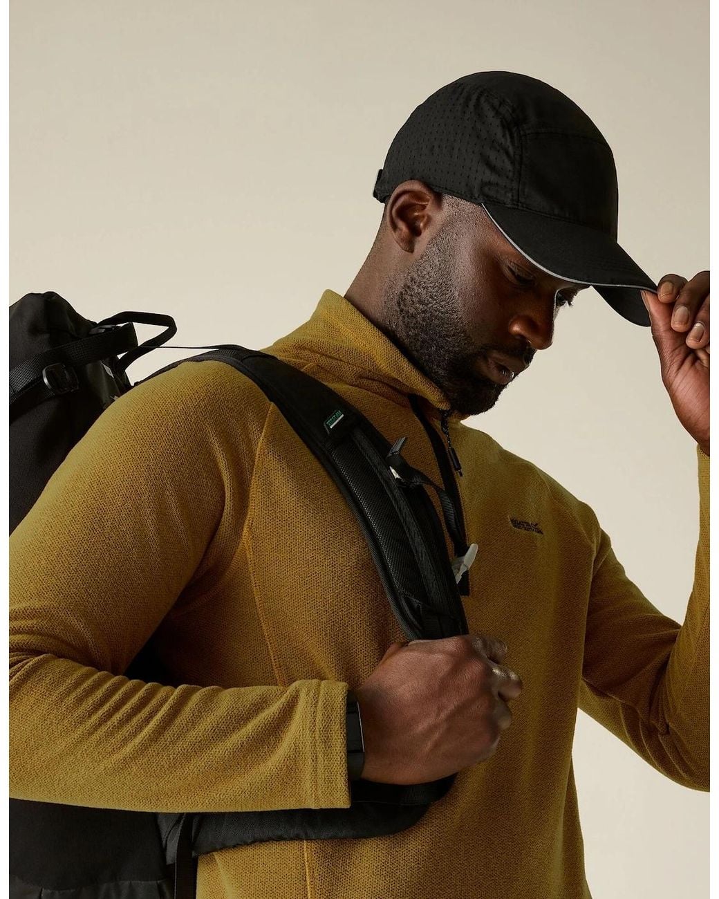Regatta Brown Great Outdoors Kenger Half Zip Honeycomb Fleece for men