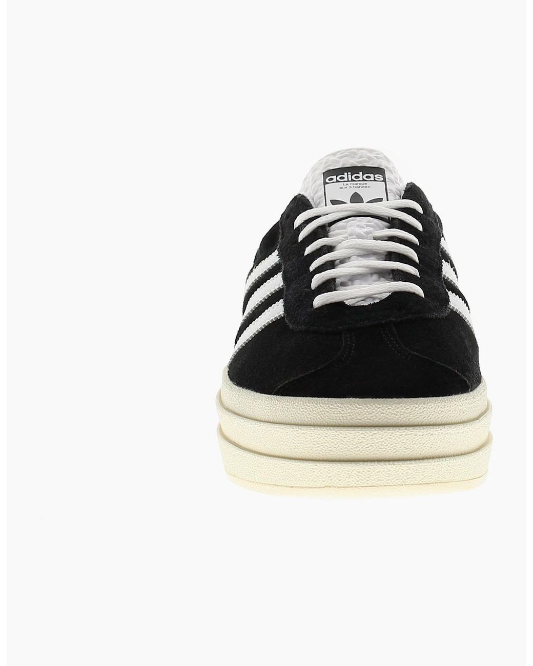 Adidas Originals Gazelle Black Adidas Originals Trainers Gazelle Bold Leather Lace Up Cream