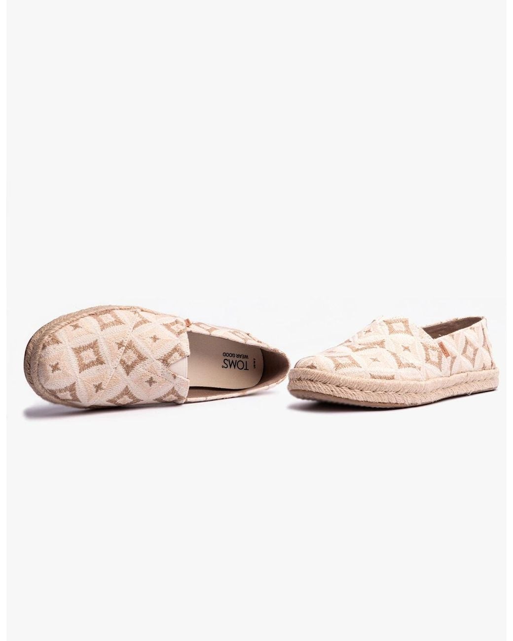 TOMS Pink Alpargata Rope 2.0 Espadrilles Natural
