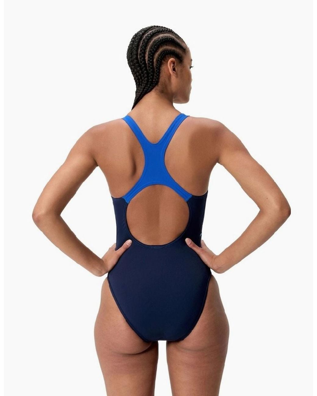 Speedo Blue Ladies Medley Logo One Piece Swimsuit