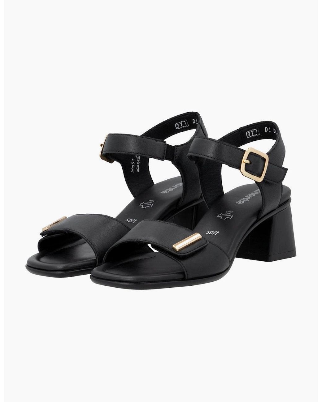 Remonte Black D1K54 Ankle Strap Sandals