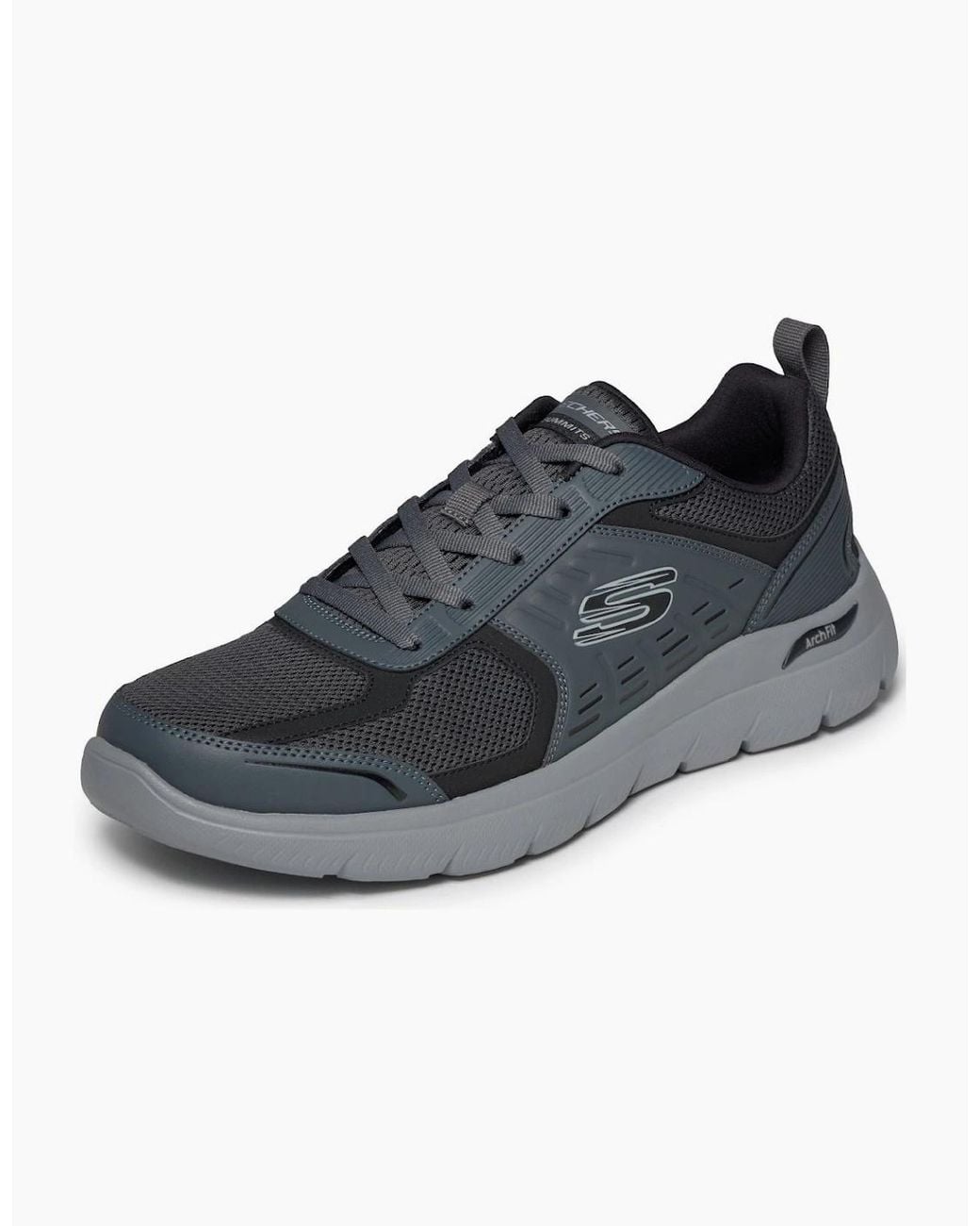 Skechers Black Arch Fit Summits Leege Trainers for men