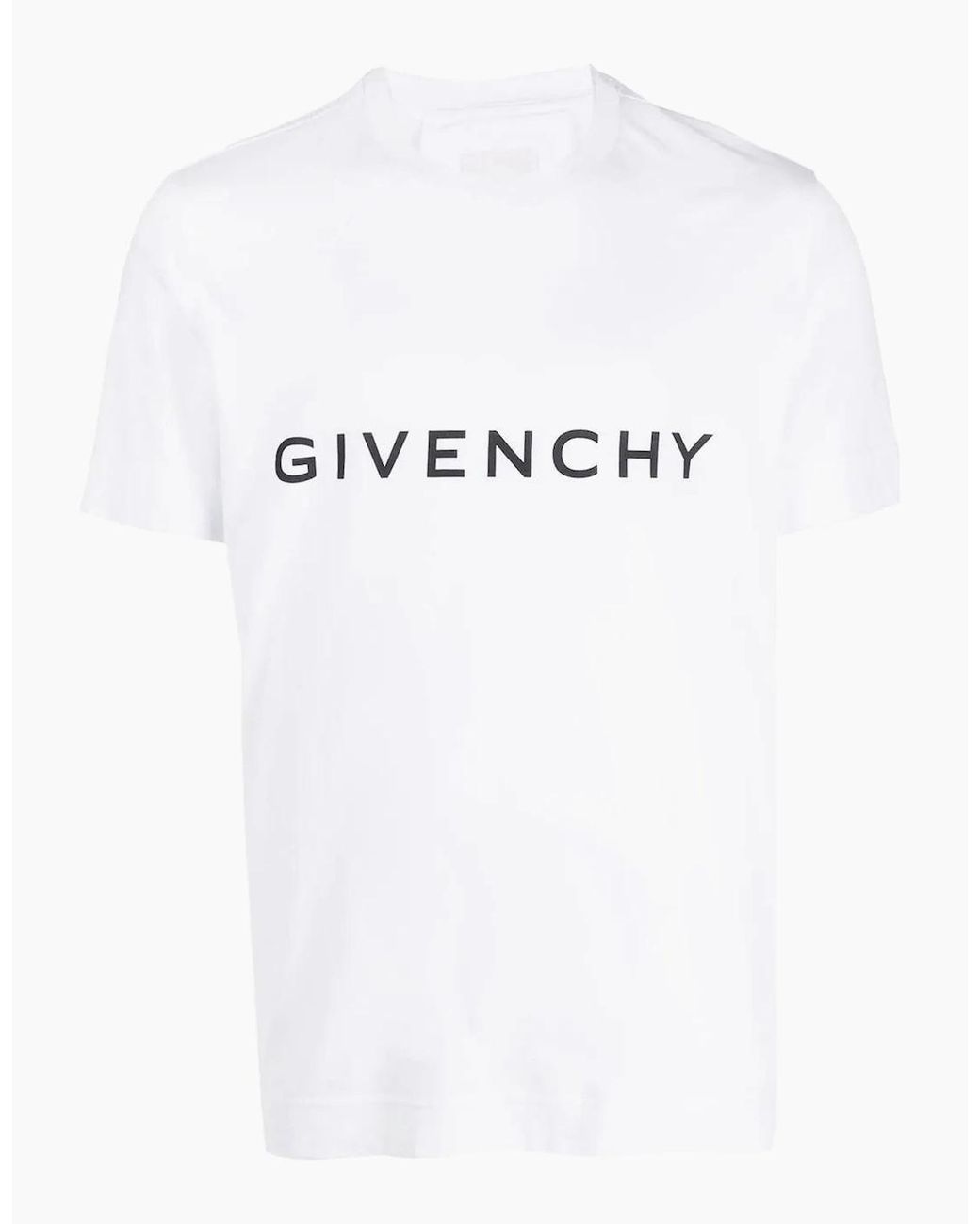 Givenchy White Archetype Logo Print Oversized T-Shirt for men