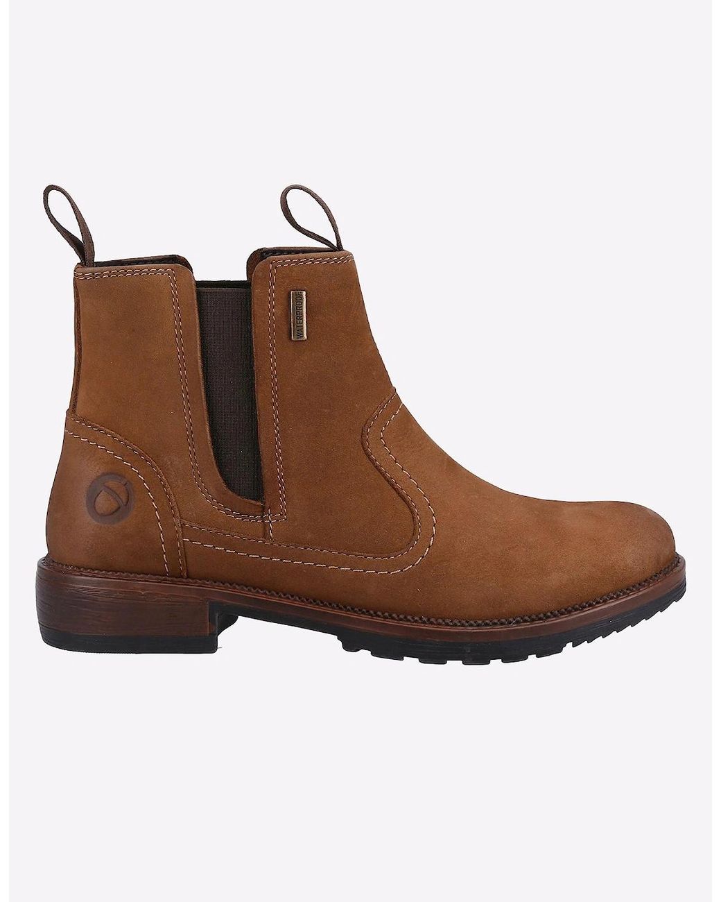 Cotswold Brown Laverton Memory Foam Leather Boots Tan