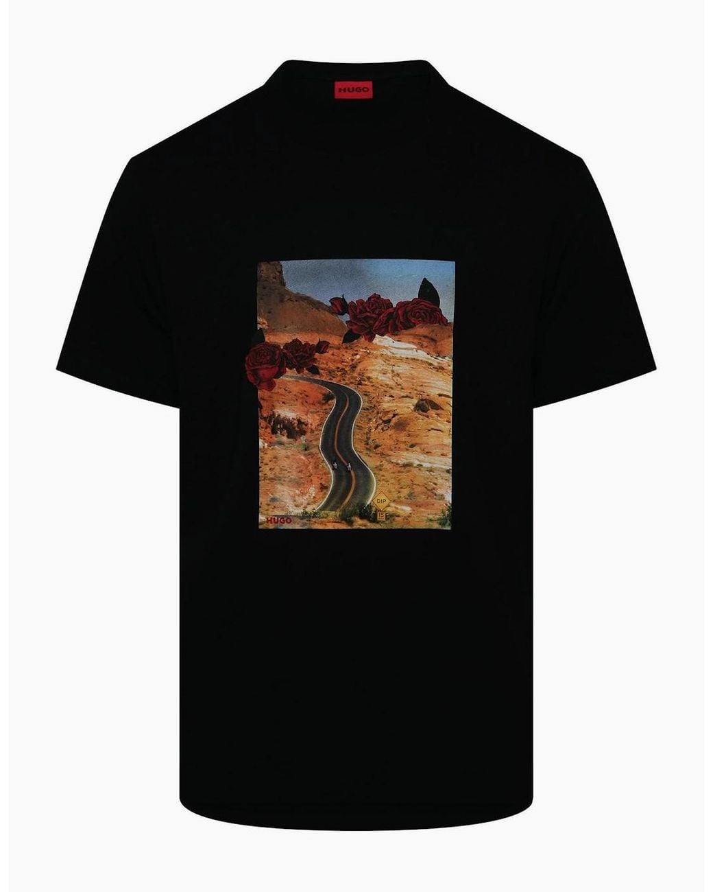 Boss Black Graphic Crew Neck Short Sleeve Regular Fit T-Shirt for men