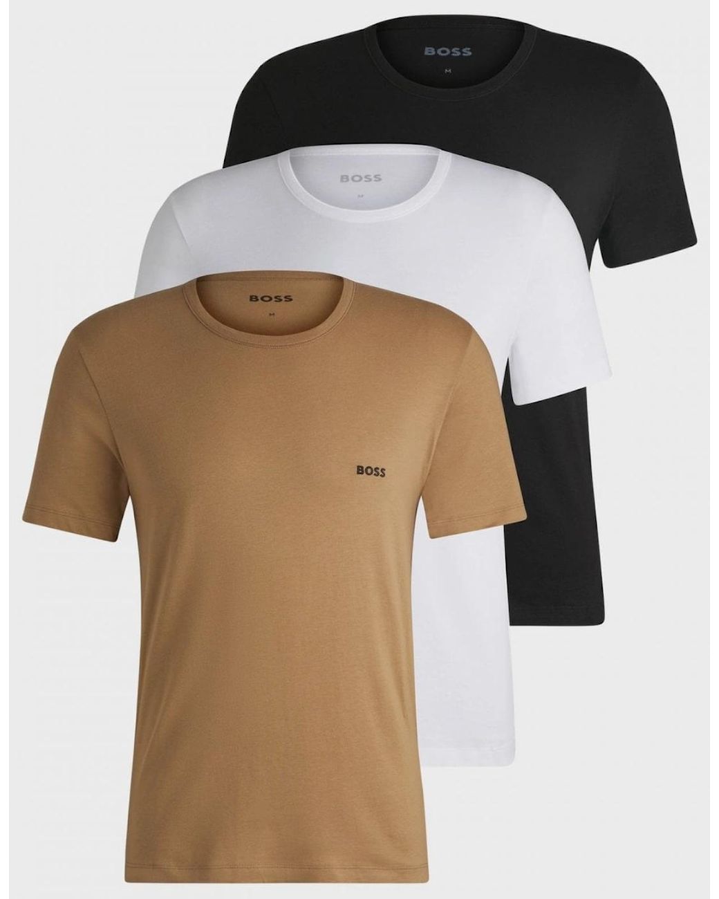 Boss Green Boss 3 Pack Classic Regular Fit Crew Neck T-Shirts for men