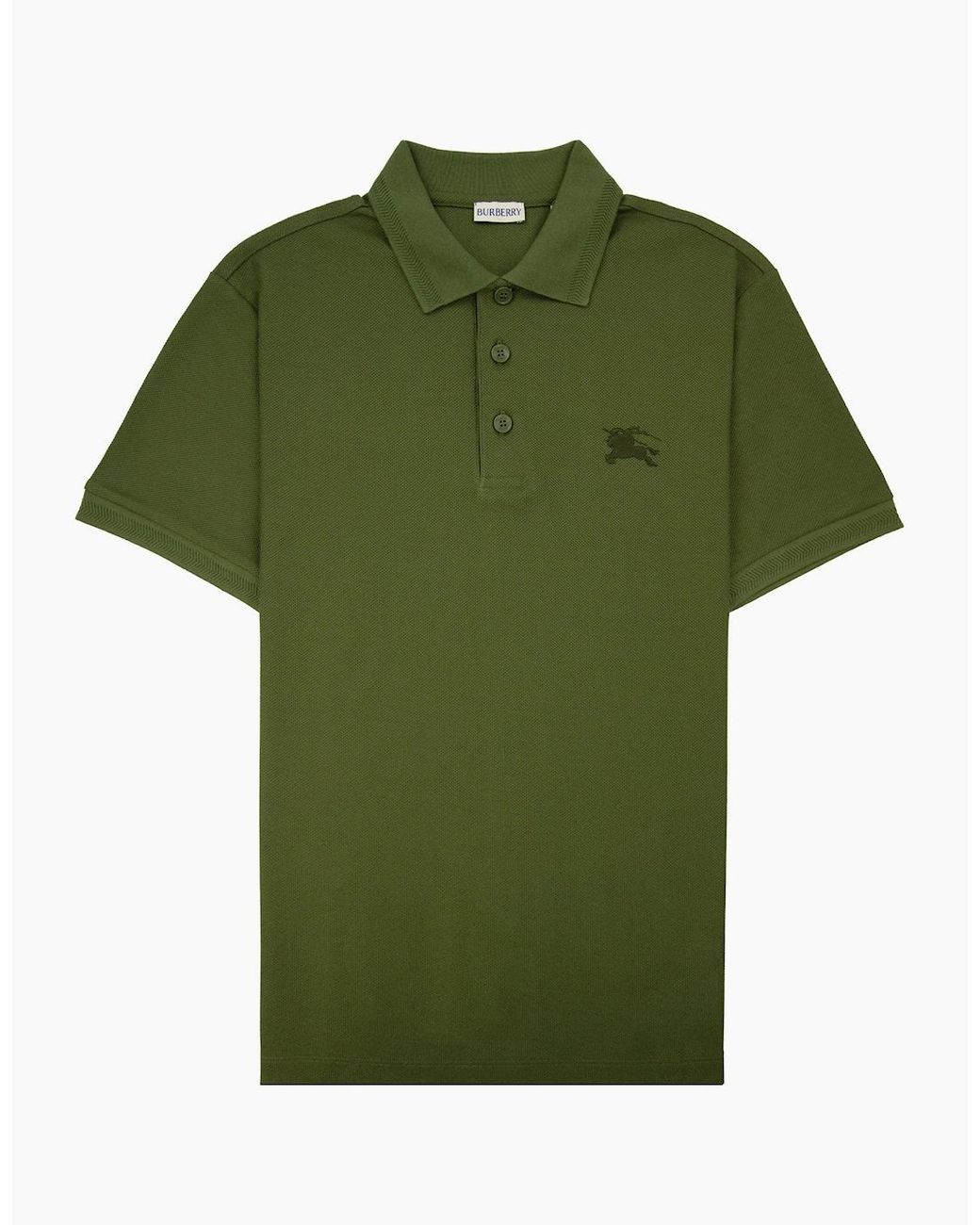 Burberry Green Ekd Cotton Polo Shirt for men