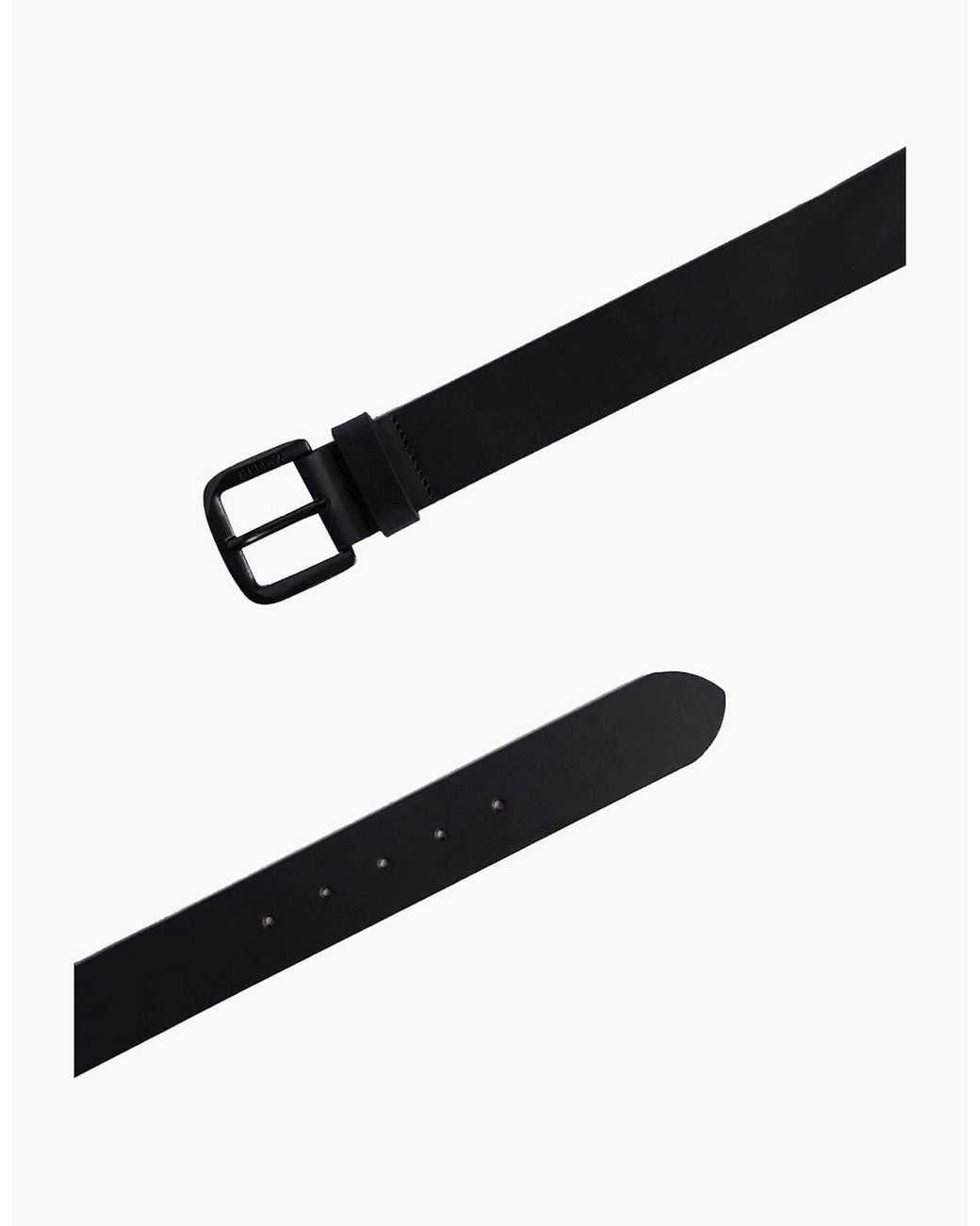 Replay Black Leather Belt for men