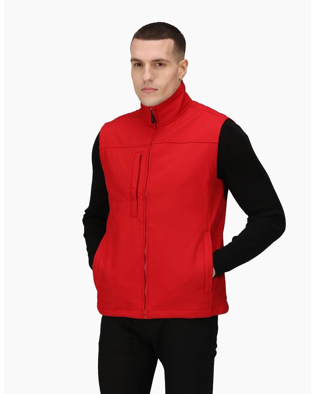 Regatta Red Flux Softshell Body Warmer for men