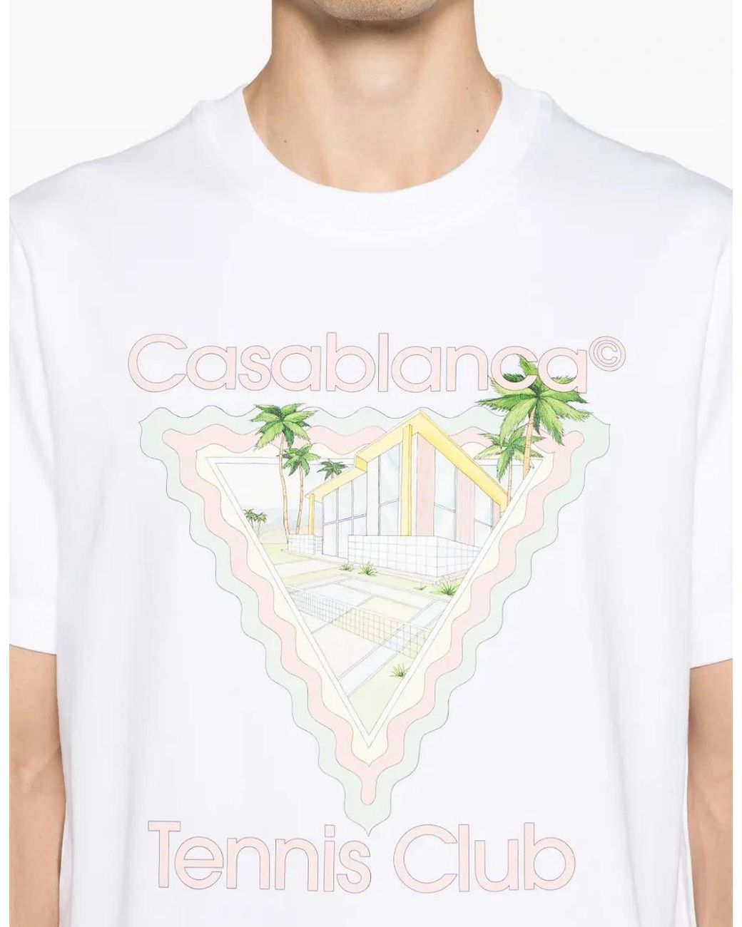 Casablanca White Maison De Reve Logo Printed T-Shirt for men