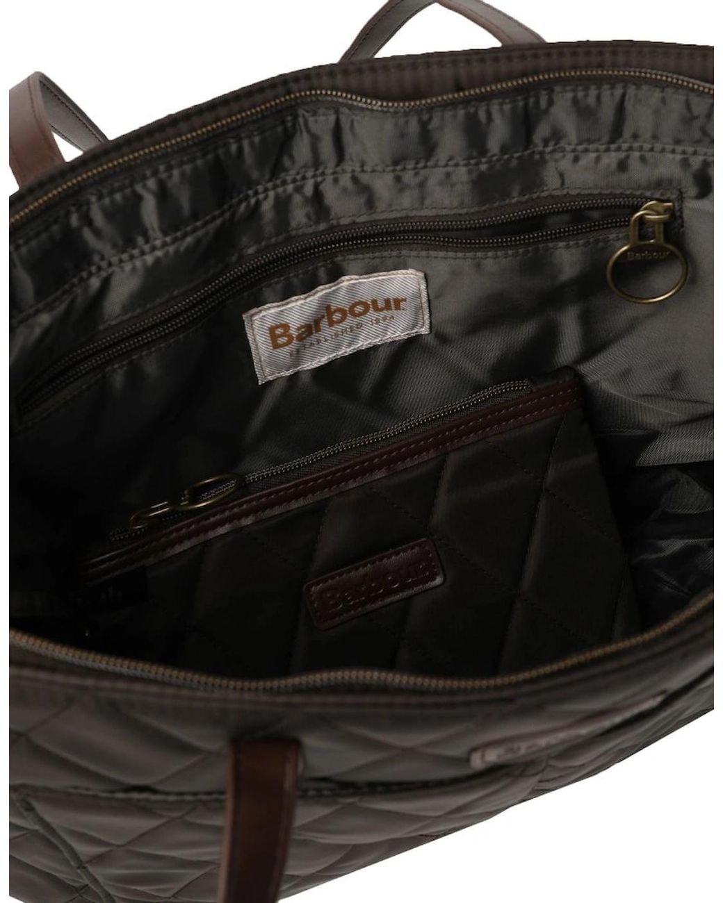 Barbour Black Quilted Tote Bag