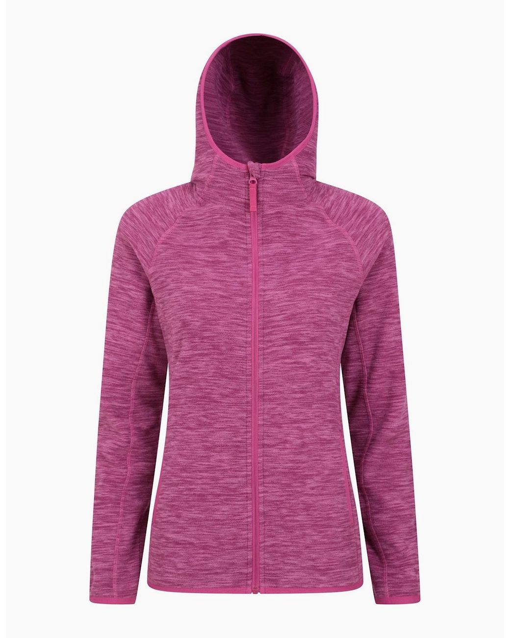 Mountain Warehouse Pink Ladies Lleyn Ii Melange Full Zip Hoodie