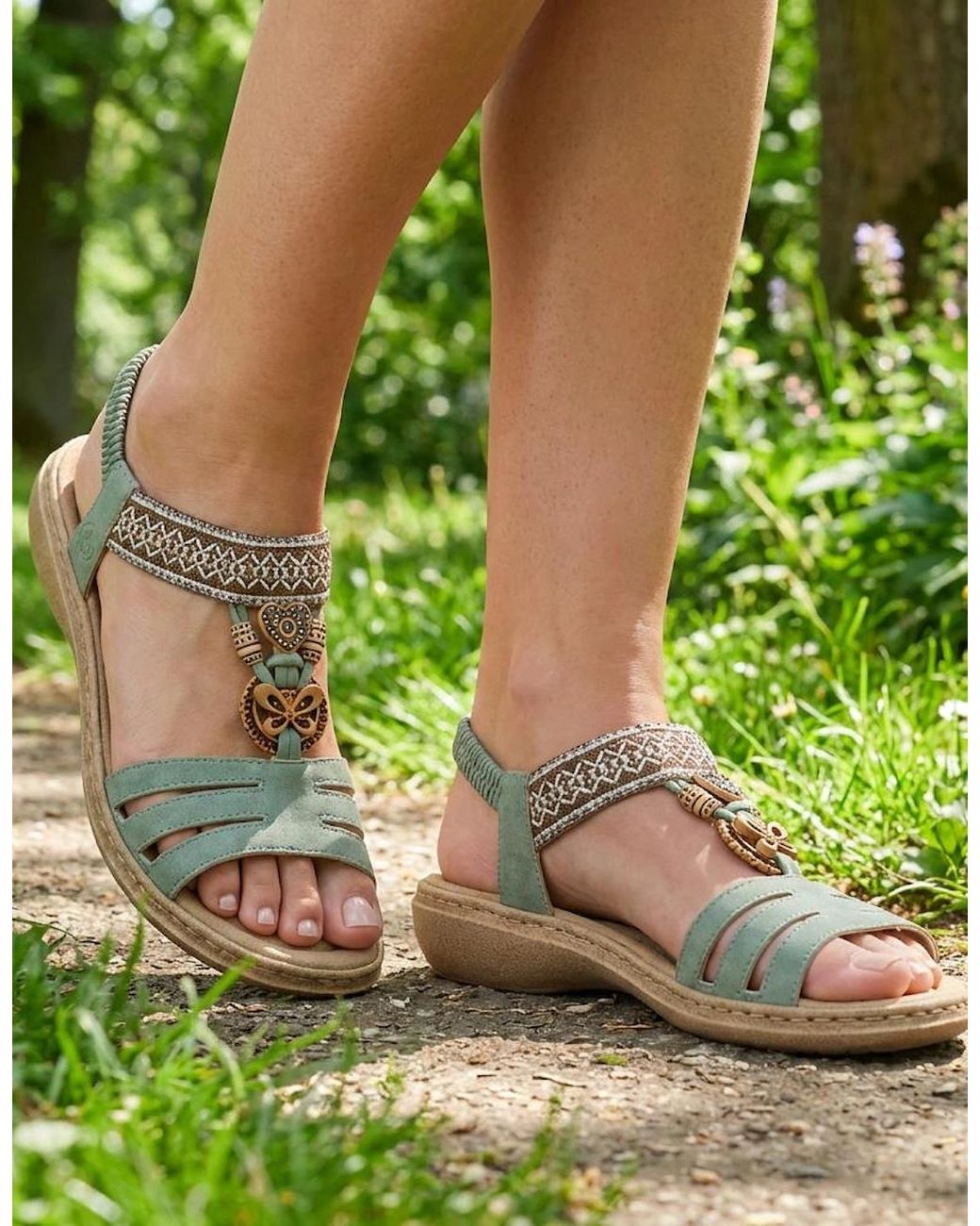 Rieker Metallic 61855 Slingback Sandals