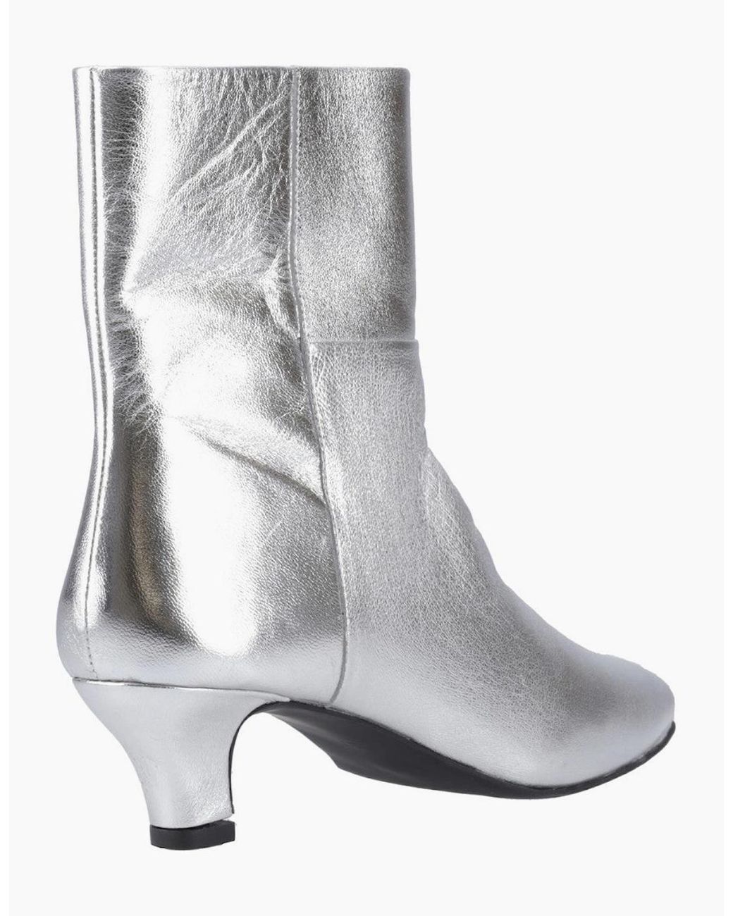 Hush Puppies White Nahla Kitten Heel Boot Ankle Boots