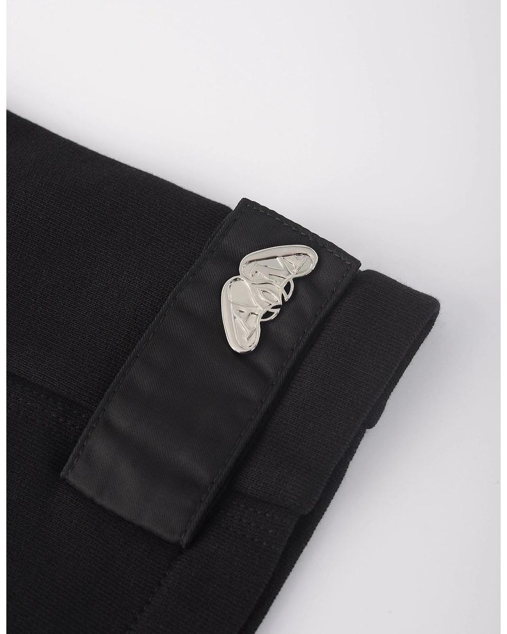 McQueen Black Seal Logo Jersey Shorts for men