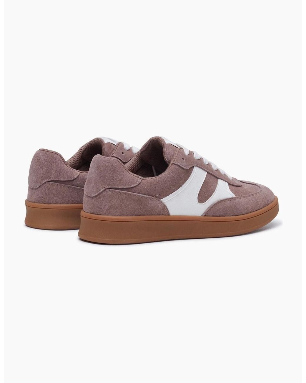Hush Puppies Pink Maura Suede Stone Trainers