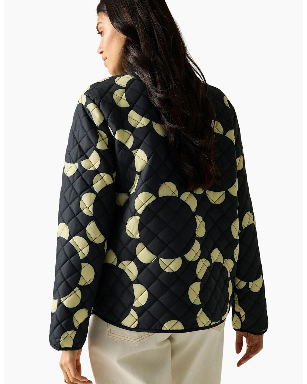 Regatta Black Ladies Orla Kiely Daisy Hoop Lightweight Quilted Jacket