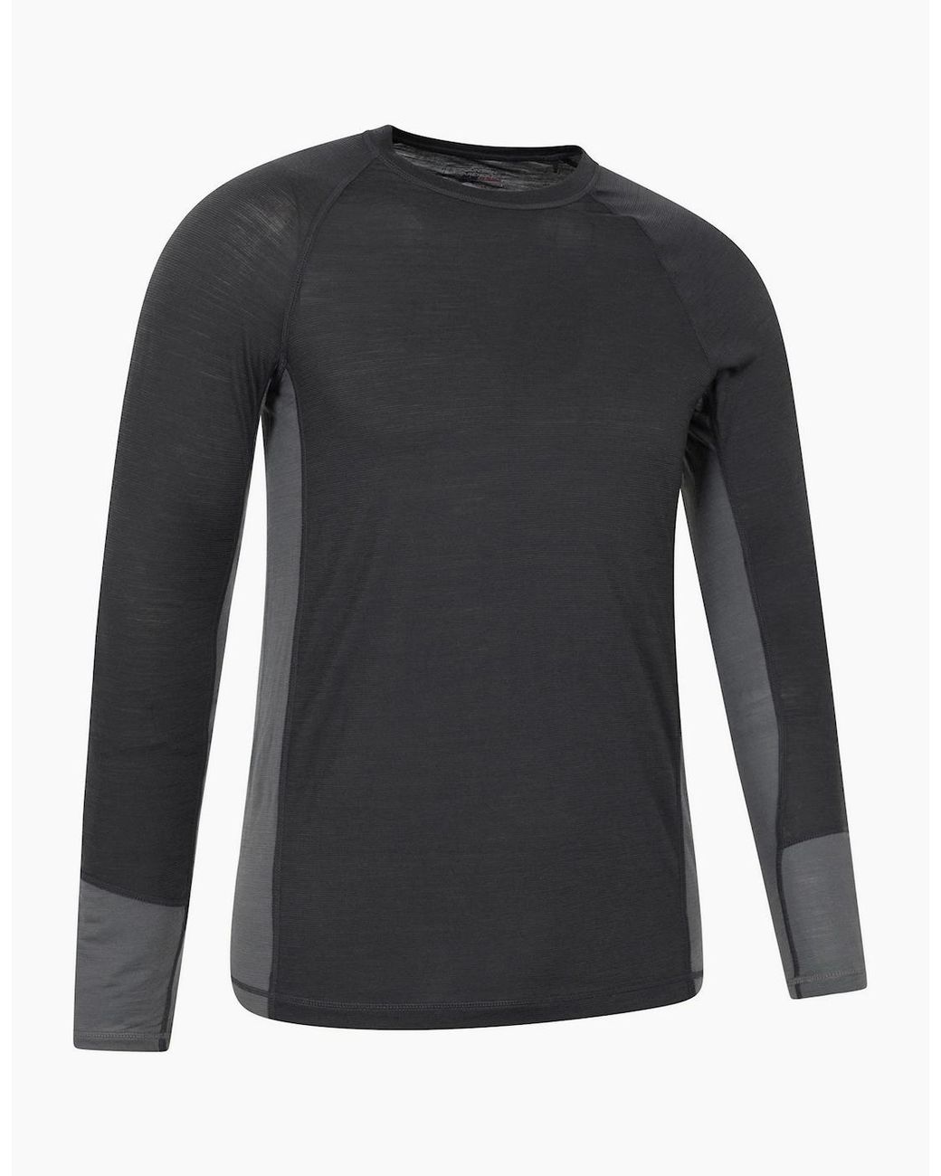 Mountain Warehouse Black Long-Sleeved Base Layer Top for men