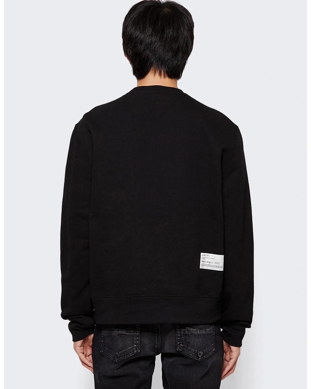Amiri Black X Wes Lang Checker Skull Crew Neck Sweater for men