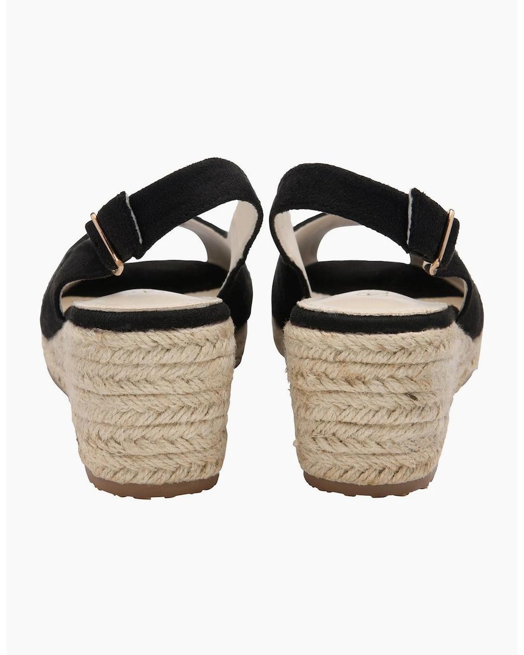 Lotus Black Gabriella Wedge Sandals
