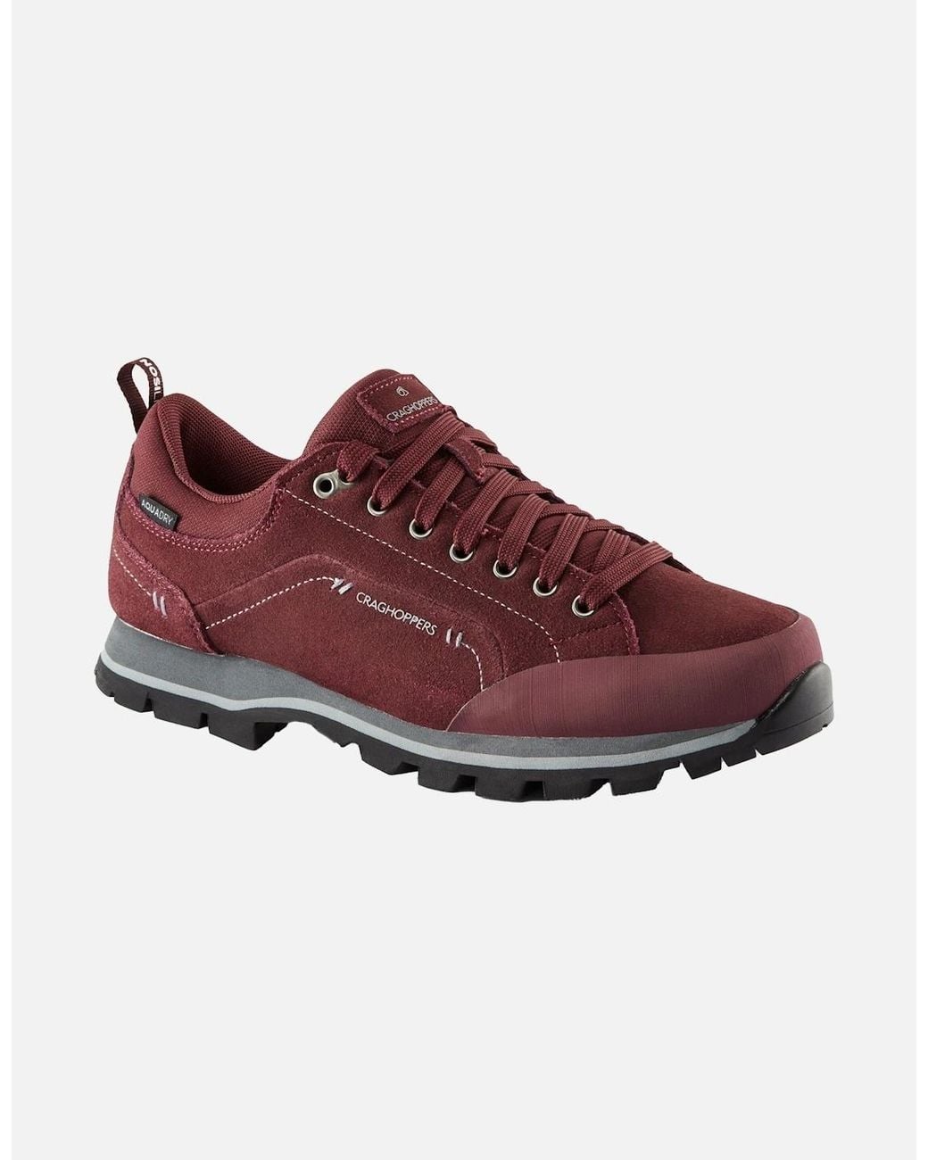 Craghoppers Red Ladies Suede Trainers