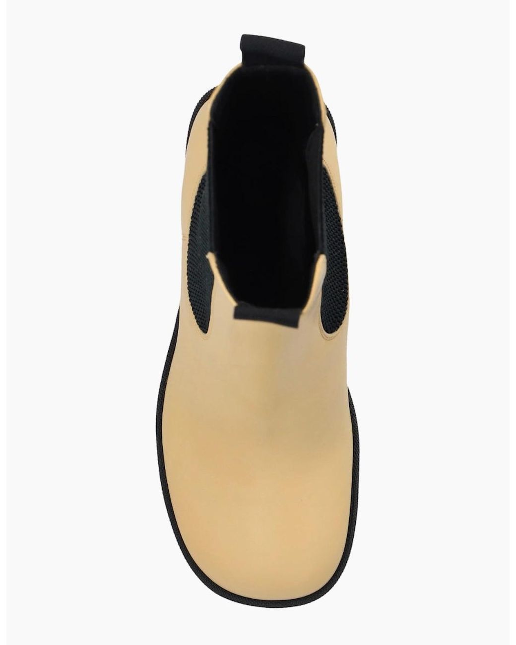 Burberry Black Stride Platform Custard Chelsea Boots