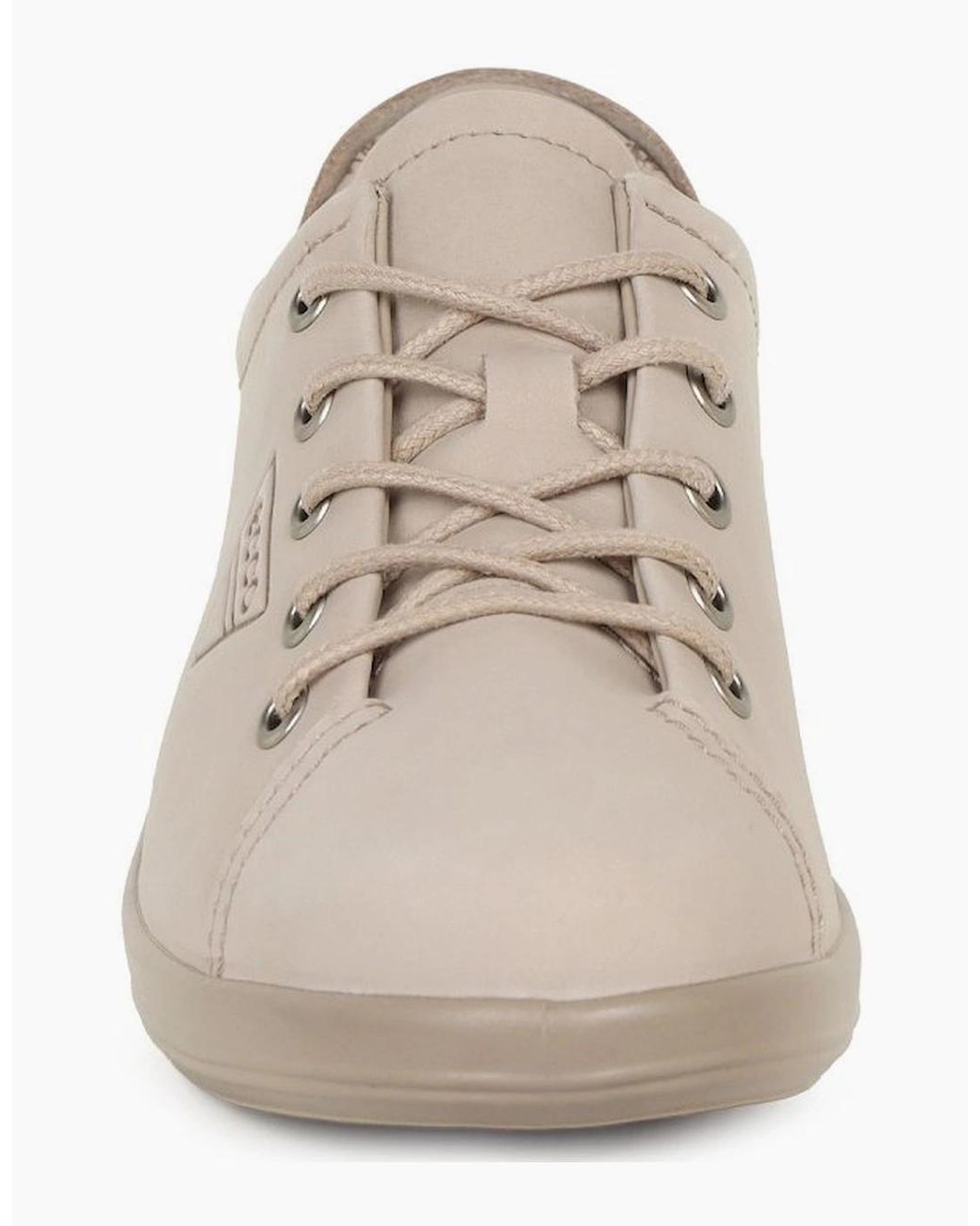 Ecco White Soft 2 Lace Trainers