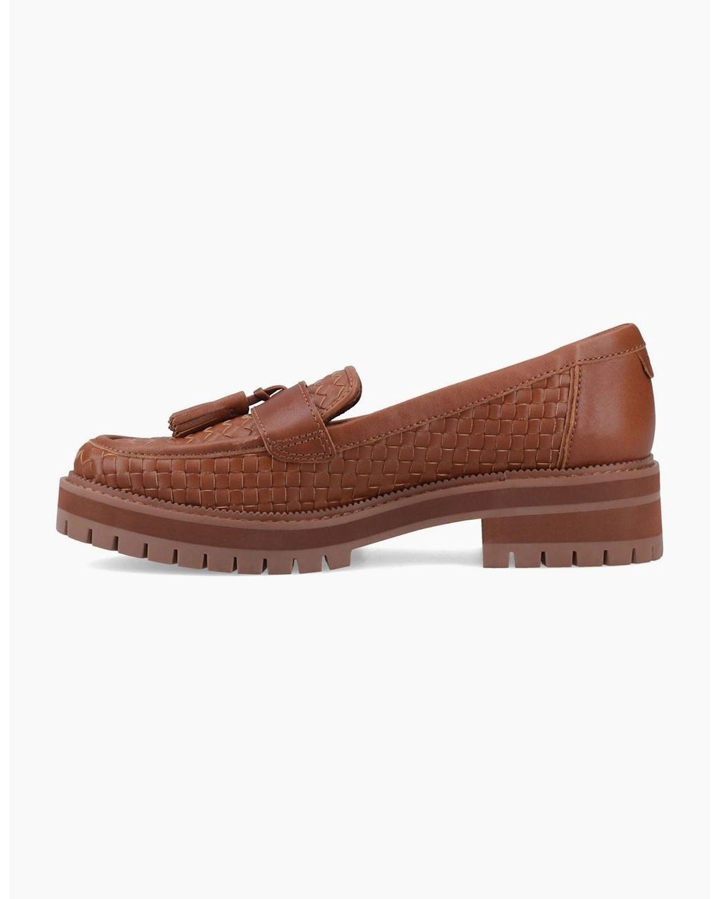 TOMS Brown Cara Woven Amber Loafers